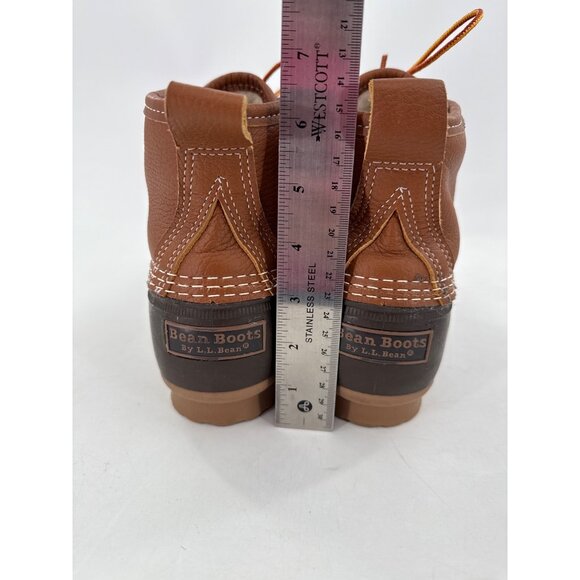 L.L. Bean Womens 10M Bean Boots Made In USA Brown & Black Duck Style - Picture 6 of 9